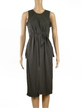 Vintage Annie Thompson Multi Wrap Dark Green Asymmetrical Top